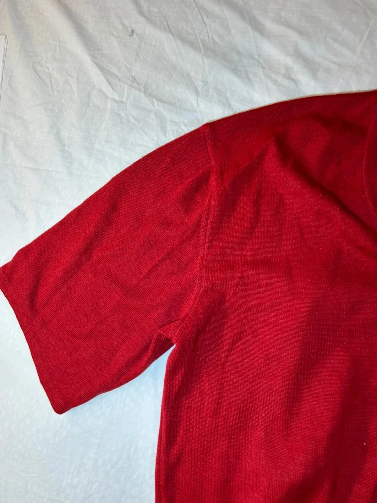 Rode vintage blouse met korte mouwen – photo 4